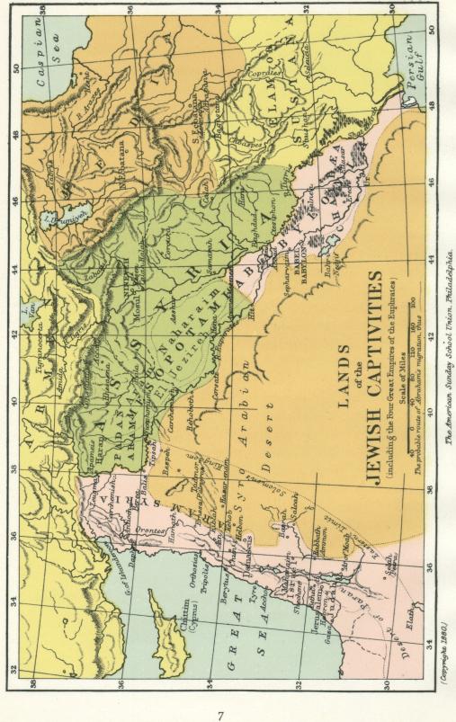 Lands of the Jewish Captivities Map