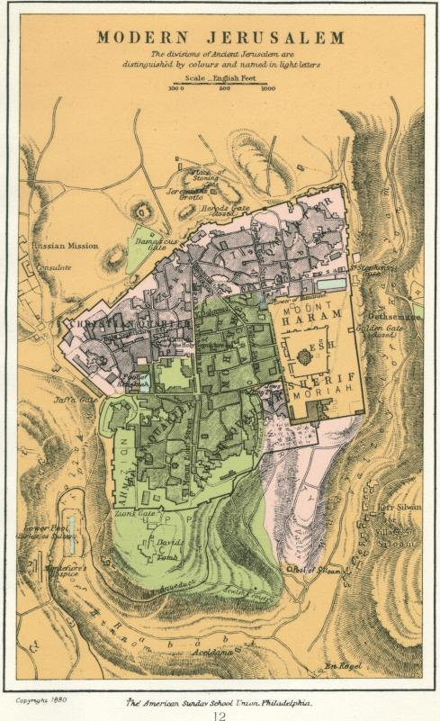 Modern Jerusalem Map